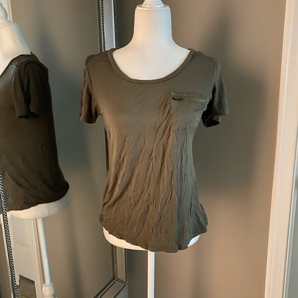 Army green tee-shirt